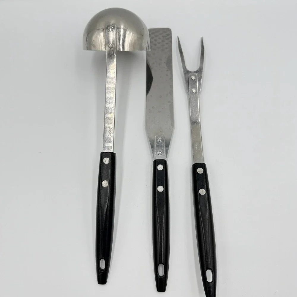 Vintage Floral Handle Serving Set‎ MCM Retro Kitchenware Hostess Set USA